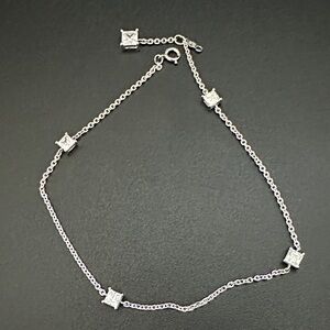 Elegant Silver Chain bracelet with DQ CZ Accents